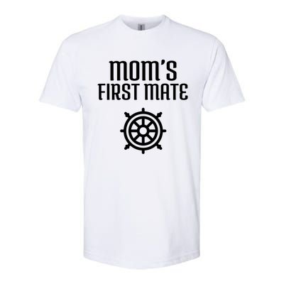 Mom's First Mate Boating Boat Sailor Boat Sailing Captain Gift Softstyle CVC T-Shirt