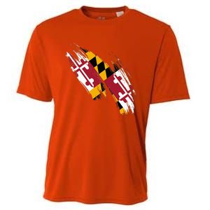 Maryland Flag Marylander Maryland Flag State Pride Cooling Performance Crew T-Shirt