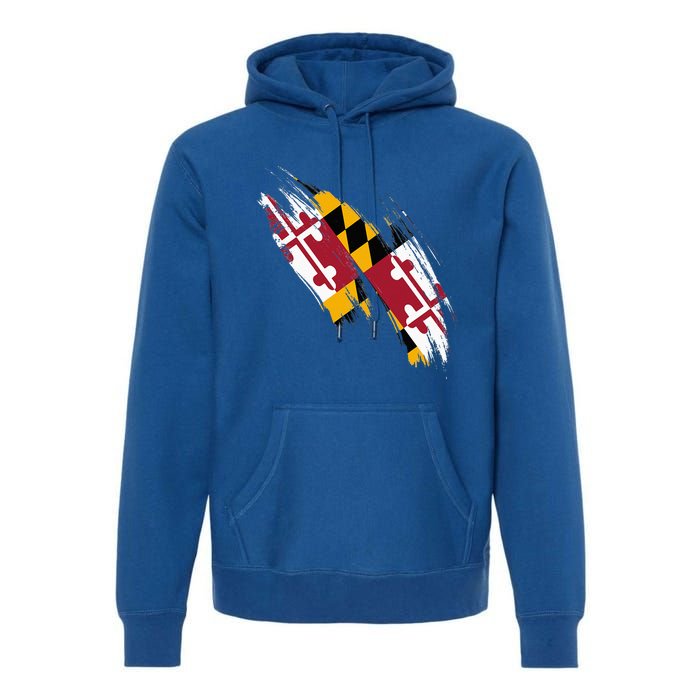 Maryland Flag Marylander Maryland Flag State Pride Premium Hoodie