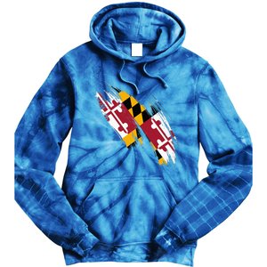 Maryland Flag Marylander Maryland Flag State Pride Tie Dye Hoodie