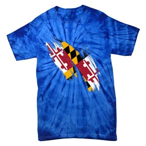 Maryland Flag Marylander Maryland Flag State Pride Tie-Dye T-Shirt