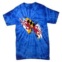 Maryland Flag Marylander Maryland Flag State Pride Tie-Dye T-Shirt