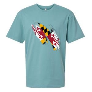 Maryland Flag Marylander Maryland Flag State Pride Sueded Cloud Jersey T-Shirt