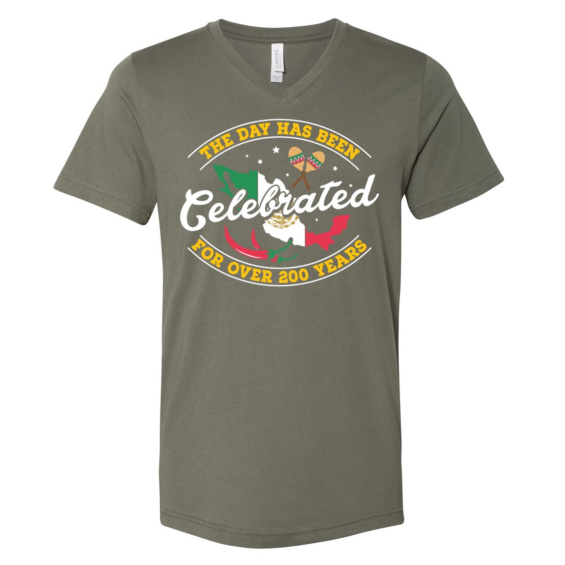 Mexico Flag Mexican Independence Day Gift V-Neck T-Shirt