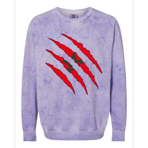 Moroccan Flag Morocco Gift Colorblast Crewneck Sweatshirt