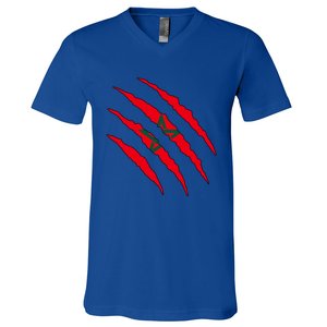 Moroccan Flag Morocco Gift V-Neck T-Shirt