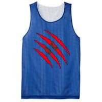 Moroccan Flag Morocco Gift Mesh Reversible Basketball Jersey Tank