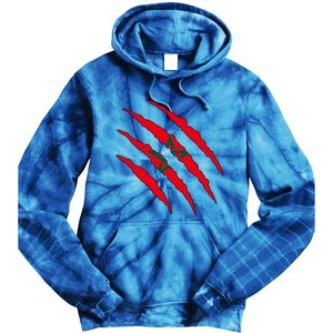 Moroccan Flag Morocco Gift Tie Dye Hoodie