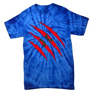 Moroccan Flag Morocco Gift Tie-Dye T-Shirt