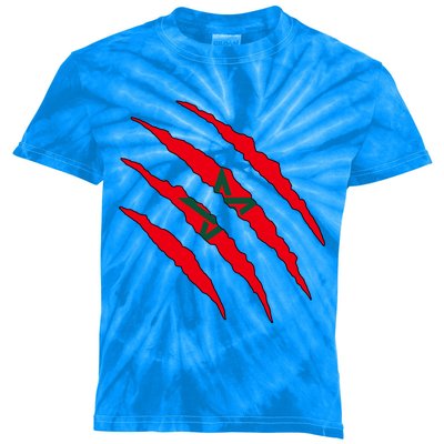 Moroccan Flag Morocco Gift Kids Tie-Dye T-Shirt