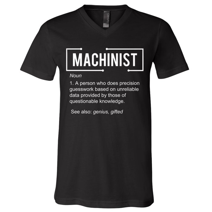 Machinist For Menfunny Machinist Premium V-Neck T-Shirt