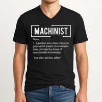 Machinist For Menfunny Machinist Premium V-Neck T-Shirt