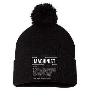 Machinist For Menfunny Machinist Premium Pom Pom 12in Knit Beanie