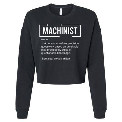 Machinist For Menfunny Machinist Premium Cropped Pullover Crew