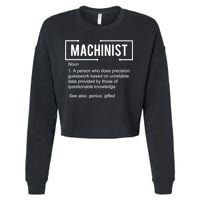 Machinist For Menfunny Machinist Premium Cropped Pullover Crew