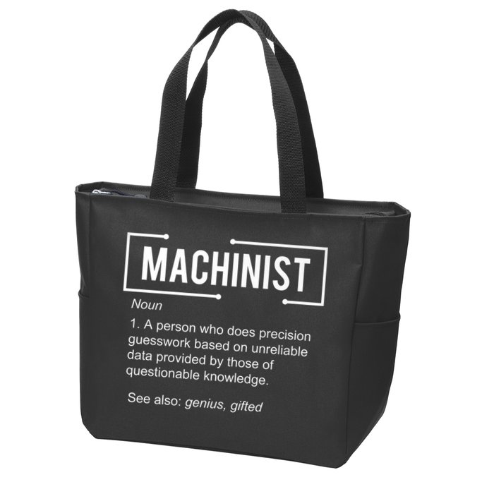 Machinist For Menfunny Machinist Premium Zip Tote Bag