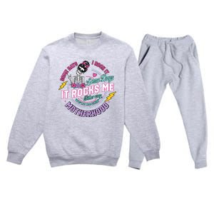 Motherhood Funny Mothers Premium Crewneck Sweatsuit Set