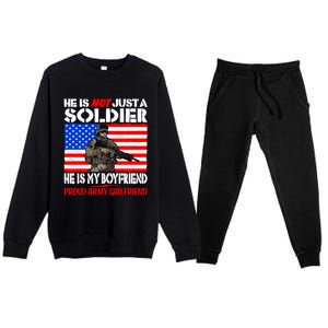 My Friend My Soldier Proud Army Friend Military Lover Gift Premium Crewneck Sweatsuit Set