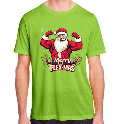 Merry Flexmas Muscles For Christmas Santa Fitness Gym Xmas Adult ChromaSoft Performance T-Shirt