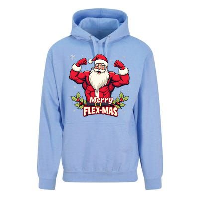 Merry Flexmas Muscles For Christmas Santa Fitness Gym Xmas Unisex Surf Hoodie