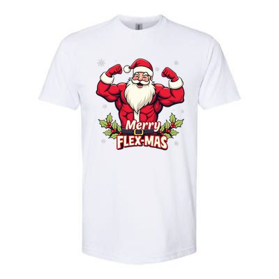 Merry Flexmas Muscles For Christmas Santa Fitness Gym Xmas Softstyle CVC T-Shirt