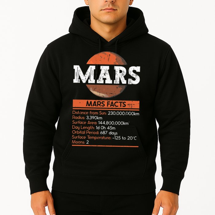 Mars Facts Mars Planet Space Lover Hoodie