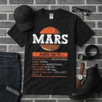 Mars Facts Mars Planet Space Lover Tall T-Shirt
