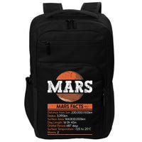 Mars Facts Mars Planet Space Lover Impact Tech Backpack