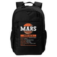 Mars Facts Mars Planet Space Lover Backpack