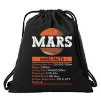 Mars Facts Mars Planet Space Lover Drawstring Bag