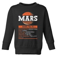 Mars Facts Mars Planet Space Lover Toddler Sweatshirt