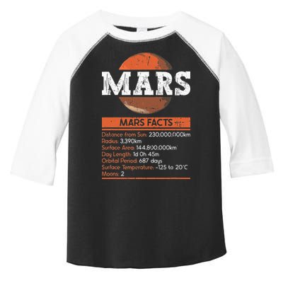 Mars Facts Mars Planet Space Lover Toddler Fine Jersey T-Shirt