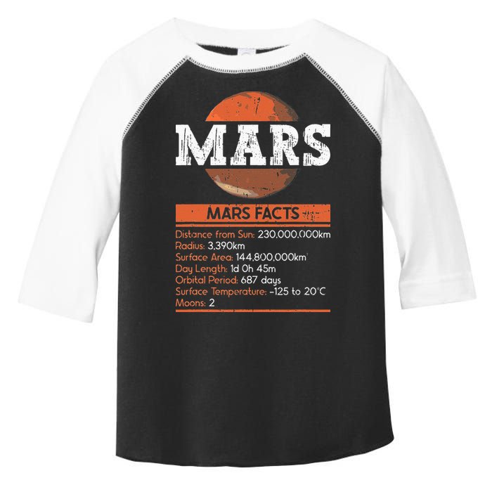Mars Facts Mars Planet Space Lover Toddler Fine Jersey T-Shirt