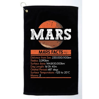 Mars Facts Mars Planet Space Lover Golf Towel