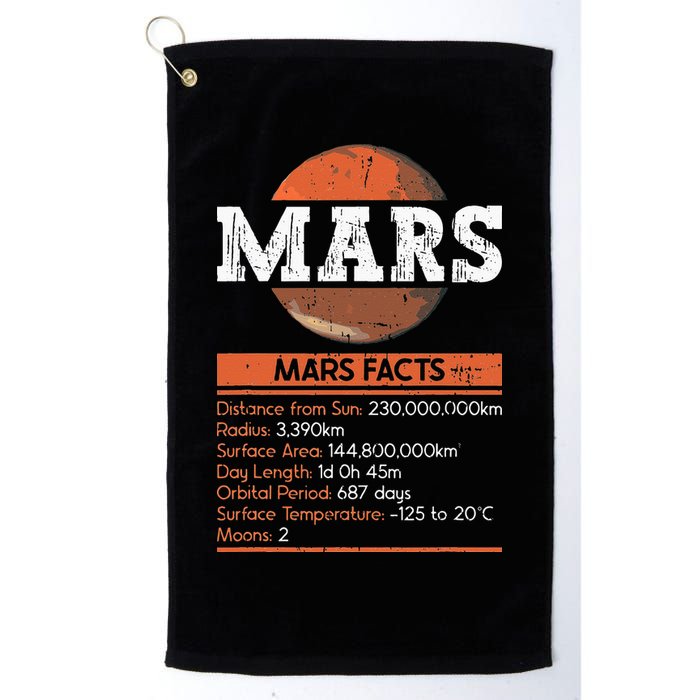Mars Facts Mars Planet Space Lover Golf Towel