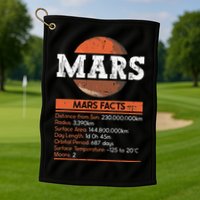 Mars Facts Mars Planet Space Lover Golf Towel