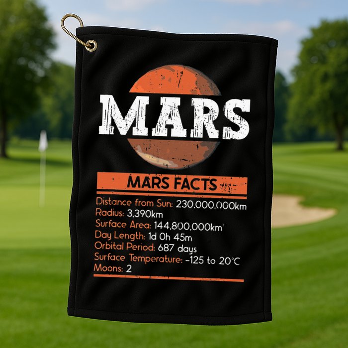 Mars Facts Mars Planet Space Lover Golf Towel