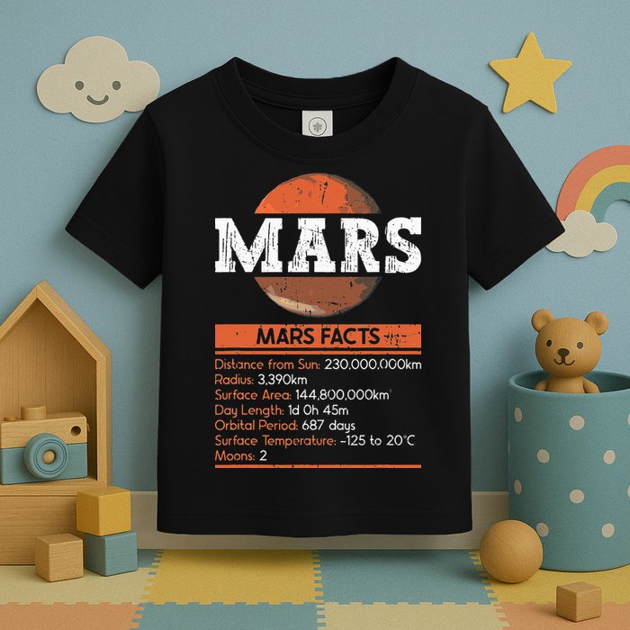 Mars Facts Mars Planet Space Lover Toddler T-Shirt