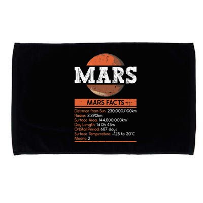 Mars Facts Mars Planet Space Lover Microfiber Hand Towel