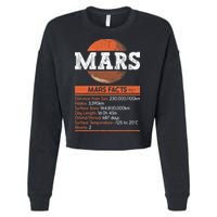 Mars Facts Mars Planet Space Lover Cropped Pullover Crew