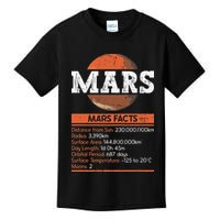 Mars Facts Mars Planet Space Lover Kids T-Shirt