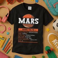 Mars Facts Mars Planet Space Lover Kids T-Shirt