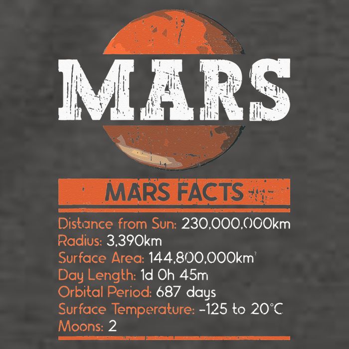 Mars Facts Mars Planet Space Lover Vector Backpack