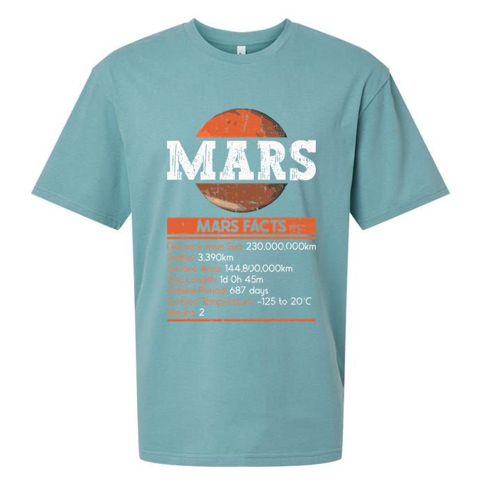 Mars Facts Mars Planet Space Lover Sueded Cloud Jersey T-Shirt