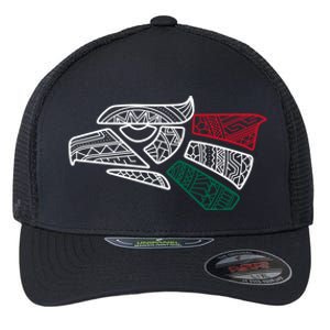 Mexico Flag Mexican Eagle Aztec Style Hecho En Mexico Flexfit Unipanel Trucker Cap