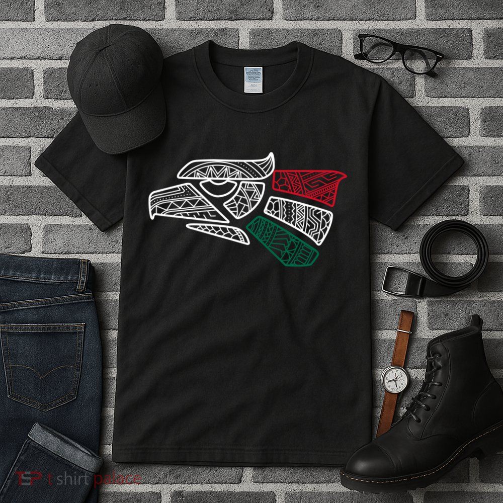 Mexico Flag Mexican Eagle Aztec Style Hecho En Mexico Tall T-Shirt