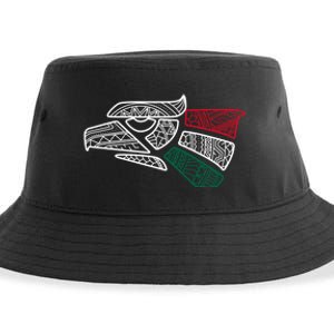 Mexico Flag Mexican Eagle Aztec Style Hecho En Mexico Sustainable Bucket Hat