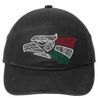 Mexico Flag Mexican Eagle Aztec Style Hecho En Mexico 7-Panel Snapback Hat