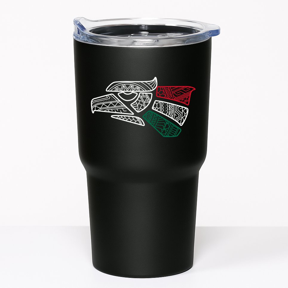 Mexico Flag Mexican Eagle Aztec Style Hecho En Mexico Tumbler