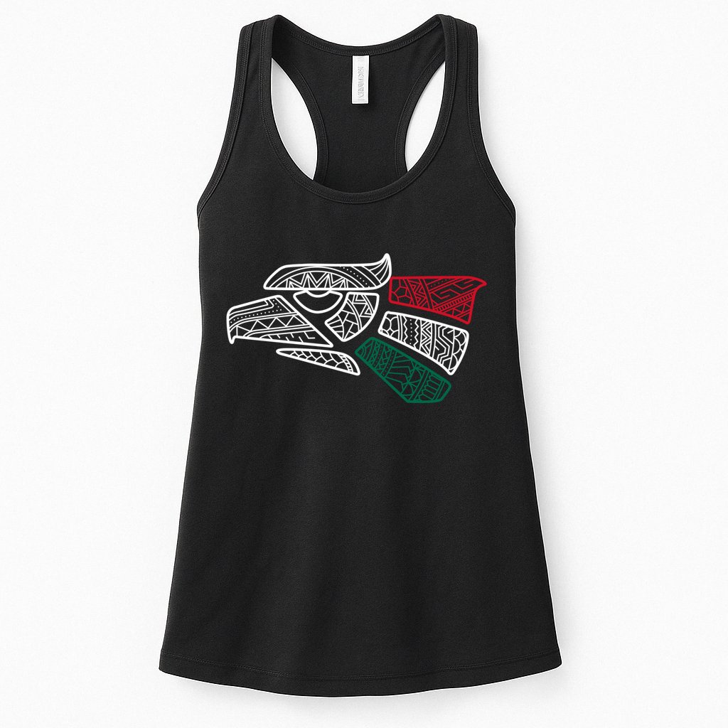 Mexico Flag Mexican Eagle Aztec Style Hecho En Mexico Womens Tank Top